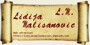 Lidija Mališanović vizit kartica